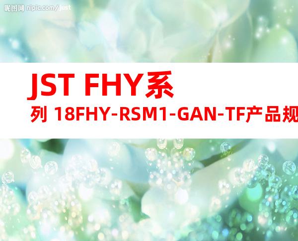JST FHY系列 18FHY-RSM1-GAN-TF产品规格书